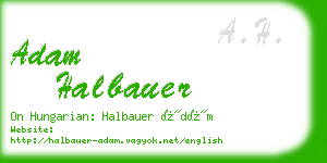 adam halbauer business card